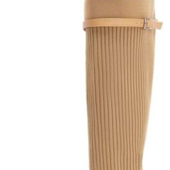 NEW Coutgo Women's Ribbed Knit Square Toe Pull Sz 9 tan - Picture 3 of 3